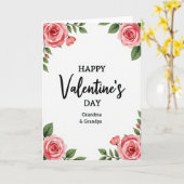 Joyeuse Saint-Valentin Carte Grands-Parents (Fleur jaune)