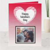 Joyeuse Saint-Valentin Carte Photo Ombrée Noir (Devant)