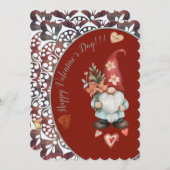 Joyeuse Saint Valentin - Carte Plat Gnomes Enchant (Devant / Derrière)