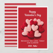 Joyeuse Saint-Valentin Carte Plate à Cœur au Croch (Devant / Derrière)