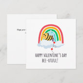 Joyeuse Saint-Valentin Carte Plate Bee-utiful (Devant / Derrière)