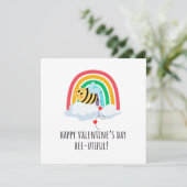 Joyeuse Saint-Valentin Carte Plate Bee-utiful (Debout devant)