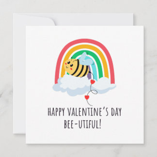 Joyeuse Saint-Valentin Carte Plate Bee-utiful