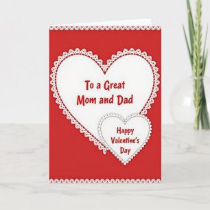 Joyeuse Saint-Valentin Carte pour les Parents