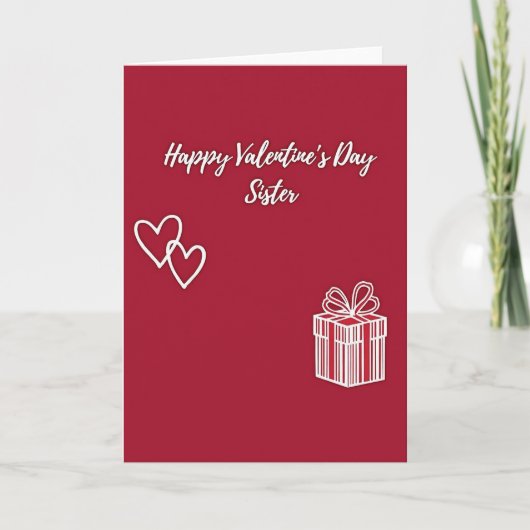 Joyeuse Saint-Valentin Carte pour Sœur (Devant)