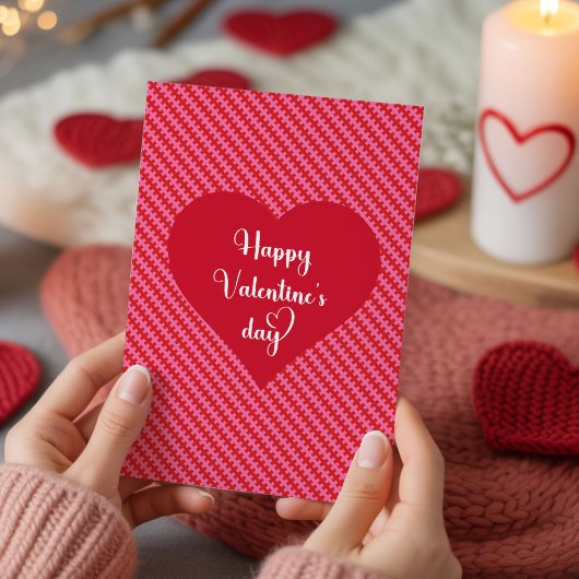 Joyeuse Saint-Valentin Carte Rose Cœurs Rouges Amo