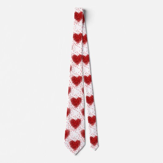 Joyeuse Saint-Valentin coeurs cravate homme col cr (Devant)