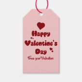 Joyeuse Saint-Valentin Cœurs Joli Étiquette Cadeau (Devant)