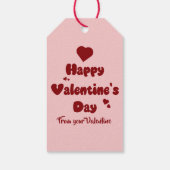 Joyeuse Saint-Valentin Cœurs Joli Étiquette Cadeau (Dos)