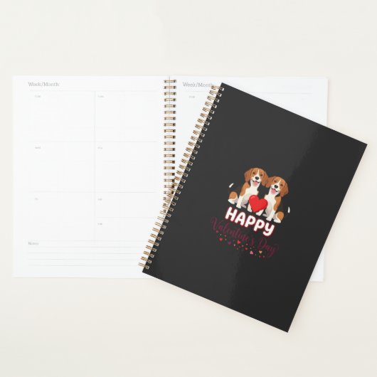 Joyeuse Saint-Valentin Couple Beagle (Devant avec enveloppe)