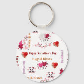 Joyeuse Saint-Valentin Couple Cœurs Porte-Clés Mig (Recto)