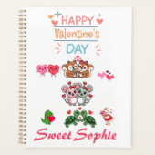 Joyeuse Saint-Valentin Couples d'Animaux Mignons (Devant)