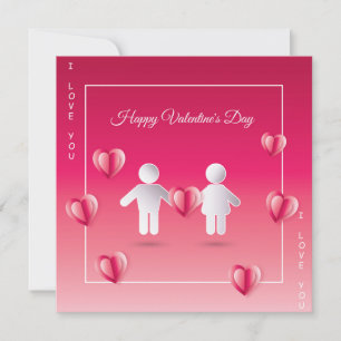 Joyeuse Saint-Valentin Design Moderne de Carte de