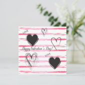 Joyeuse Saint-Valentin Élégante Carte de Vœux (Debout devant)