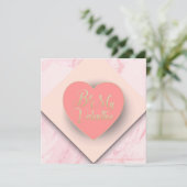 Joyeuse Saint-Valentin Élégante Carte de Vœux (Debout devant)