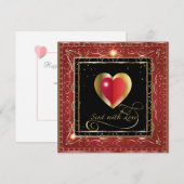 Joyeuse Saint-Valentin Élégante Carte de Vœux (Devant / Derrière)
