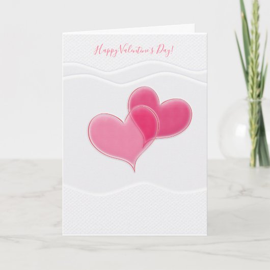 Joyeuse Saint-Valentin Élégante Carte de Vœux (Devant)