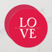 Joyeuse Saint-Valentin Élégante Carte de Vœux (Devant / Derrière)