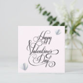 Joyeuse Saint-Valentin Élégante Carte de Vœux (Debout devant)