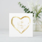 Joyeuse Saint-Valentin Élégante Carte de Vœux (Debout devant)