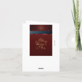 Joyeuse Saint-Valentin Élégante Carte de Vœux (Dos)