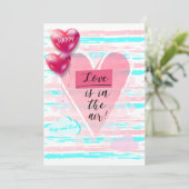 Joyeuse Saint-Valentin Élégante Carte de Vœux (Debout devant)