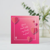 Joyeuse Saint-Valentin Élégante Carte de Vœux (Debout devant)