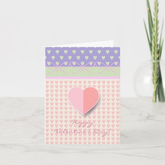 Joyeuse Saint-Valentin Élégante Carte de Vœux (Devant)