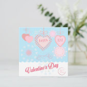 Joyeuse Saint-Valentin Élégante Carte de Vœux (Debout devant)
