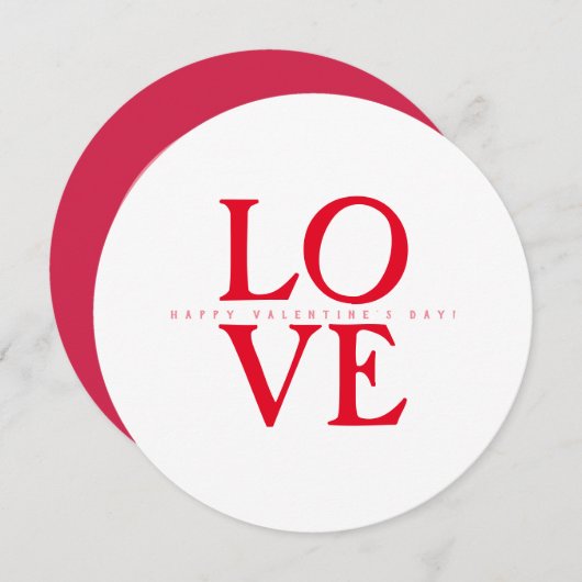 Joyeuse Saint-Valentin Élégante Carte de Vœux (Devant / Derrière)