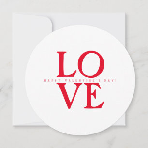 Joyeuse Saint-Valentin Élégante Carte de Vœux