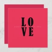 Joyeuse Saint-Valentin Élégante Carte de Vœux (Devant / Derrière)