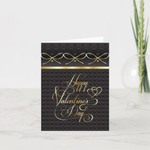 Joyeuse Saint-Valentin Élégante Carte de Vœux Vint