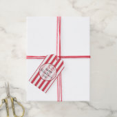 Joyeuse Saint-Valentin Étiquette Cadeau à Rayures  (Avec de la ficelle)