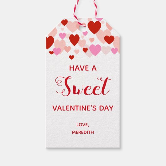 Joyeuse Saint-Valentin étiquette de cadeau (Devant)