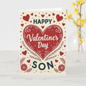 Joyeuse Saint-Valentin Fils Carte (Fleur jaune)