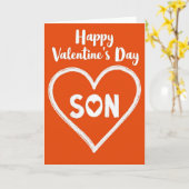 Joyeuse Saint-Valentin Fils Carte de cœur peinte (Fleur jaune)