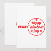 Joyeuse Saint-Valentin Invitation d'amour (Devant / Derrière)