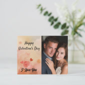 Joyeuse Saint-Valentin Je T'Aime Carte Photo Perso (Debout devant)