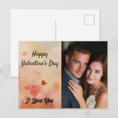 Joyeuse Saint-Valentin Je T'Aime Carte Photo Perso (Devant / Derrière)