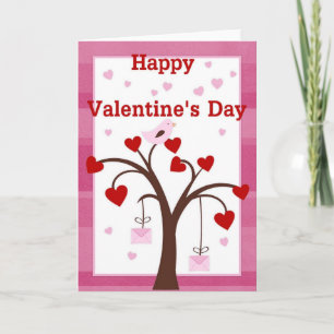 Joyeuse Saint-Valentin Love Tree Carte