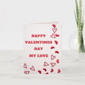 Joyeuse Saint-Valentin ma carte de voeux d'amour (Devant)