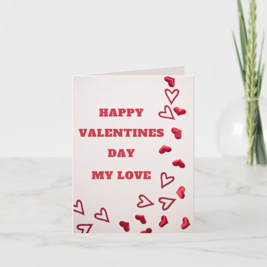 Joyeuse Saint-Valentin ma carte de voeux d'amour (Devant)