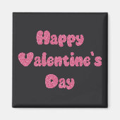 Joyeuse Saint-Valentin Magnet à Paillettes (Devant)