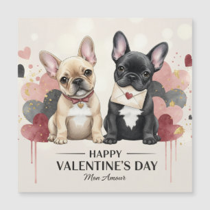 Joyeuse Saint-Valentin Magnet Chien Bouledogue Fra