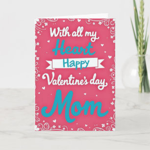 Joyeuse Saint-Valentin Maman Carte Cœur
