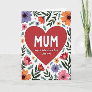 Joyeuse Saint-Valentin Maman Carte d'amour