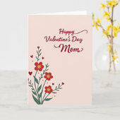 Joyeuse Saint-Valentin Maman Carte de Fleurs (Fleur jaune)