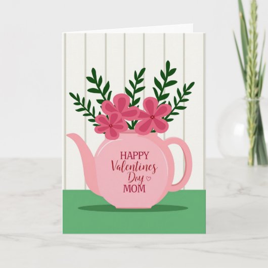 Joyeuse Saint-Valentin Maman Carte Fleur (Devant)