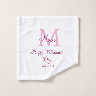Joyeuse Saint-Valentin monogramme rose nom amour f